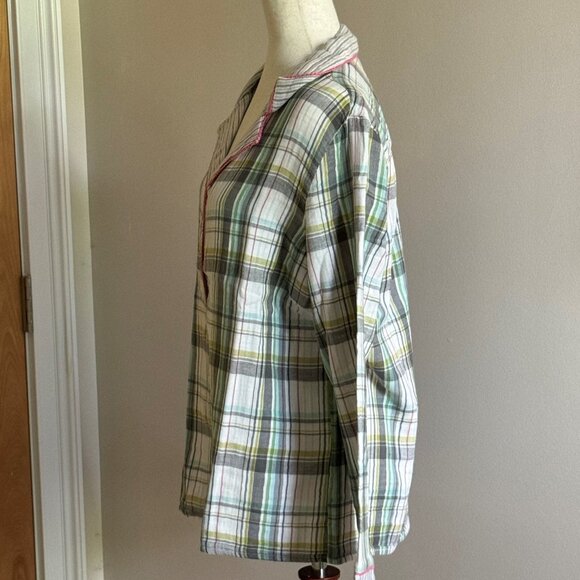 Sundance green gray pajama top - Large - Picture 1 of 8